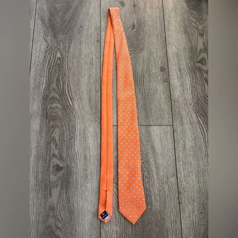 Tommy Hilfiger Orange Patterned Tie